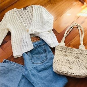 J. Jill Crochet Cropped Top